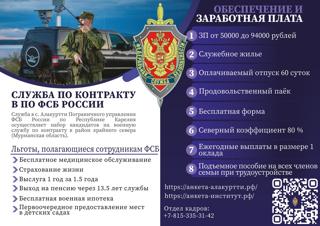Отбор граждан для поступления на военную службу по контракту.